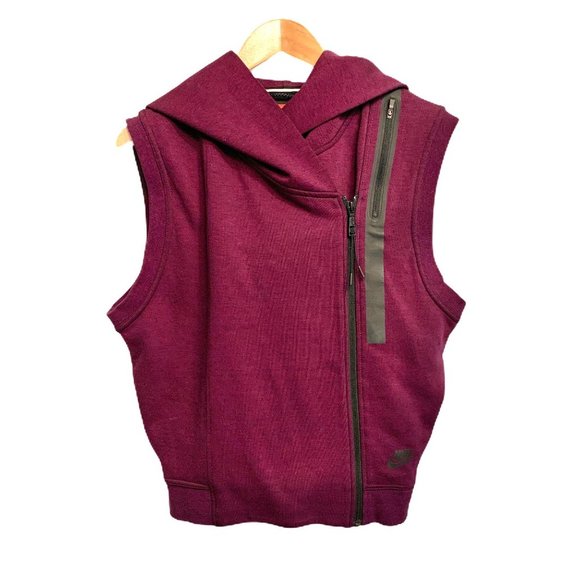 Nike Jackets & Blazers - Nike Tech Fleece Women’s Vest Hoodie Rare Plum Sm.